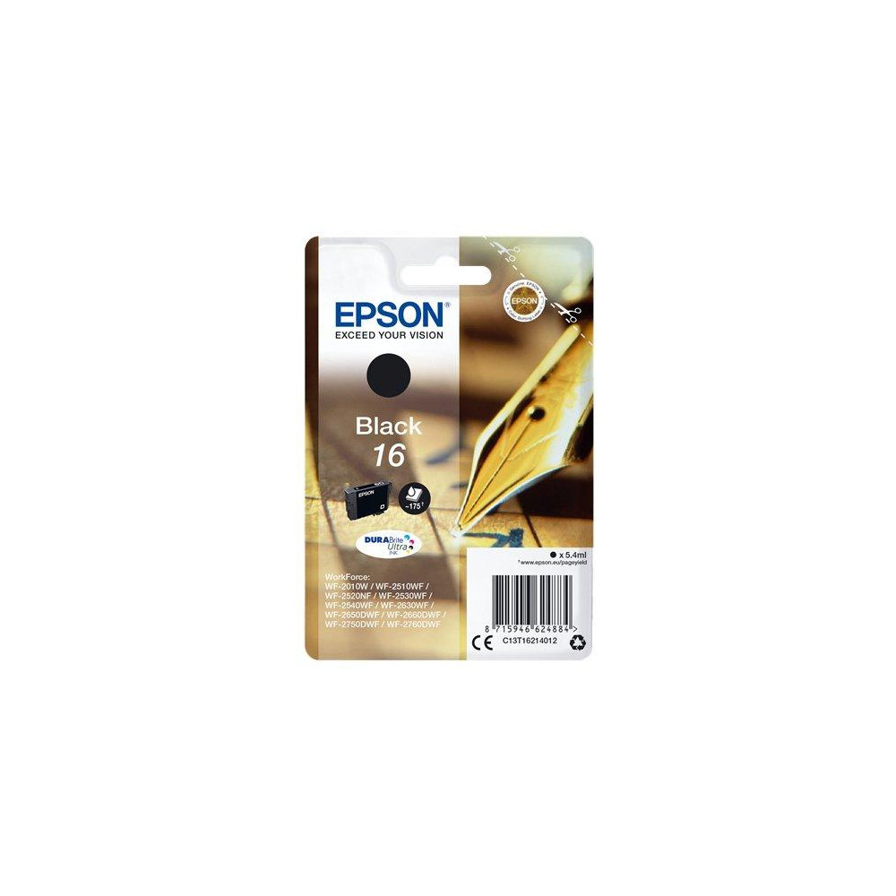 ORIGINAL Epson Cartuccia d'inchiostro nero C13T16214012 16 ~175 Seiten 5,4ml standard