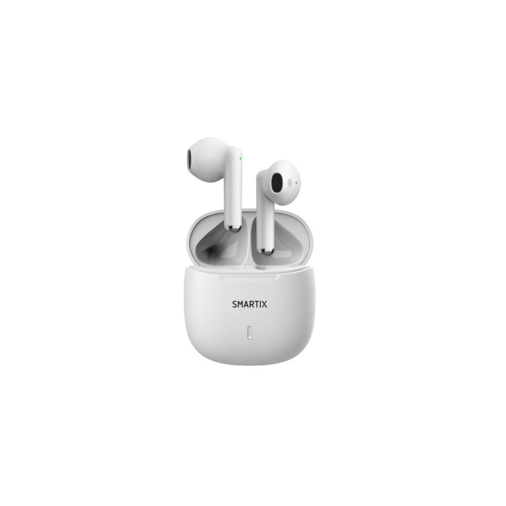 AURICOLARI ATLANTIS SMARTIX TWS SM60-FI9-W BT v5.3 custodia con funzione di ricarica include battery bank da 300mA Bianco