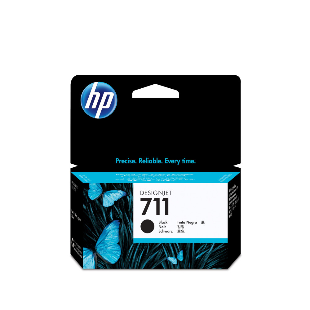 ORIGINAL HP Cartuccia d'inchiostro nero CZ129A 711 ~1100 Seiten 38ml ink cartridge, standard