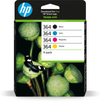 ORIGINAL HP Multipack nero / ciano / magenta / giallo N9J73AE 364 ~1150 Seiten 4x inchiostro HP 364: bk + c + m + y