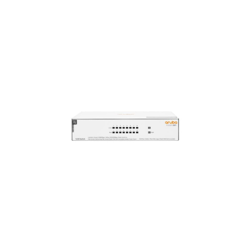 HPE Networking Instant On Switch Series 1430 R8R46A UNMANAGED 8 PORTE 10X100X1000 CLASS4 POE 64W