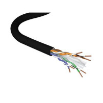 Cavo Cat 6 23 AWG RAME U/UTP 4 Pair LSHF/LSZH Guaina esterna in polietilene Cable Black bobina da 500mt