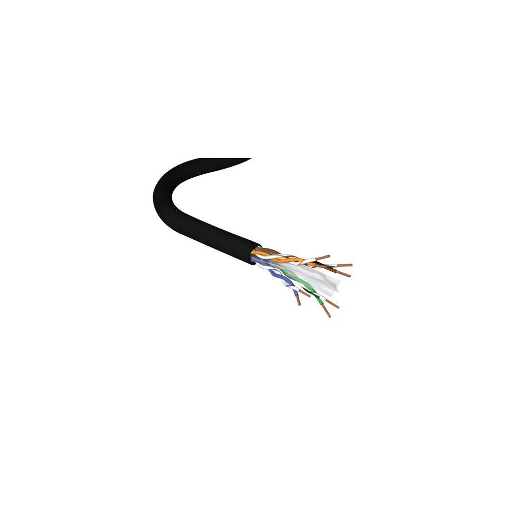 Cavo Cat 6 23 AWG RAME U/UTP 4 Pair LSHF/LSZH Guaina esterna in polietilene Cable Black bobina da 500mt