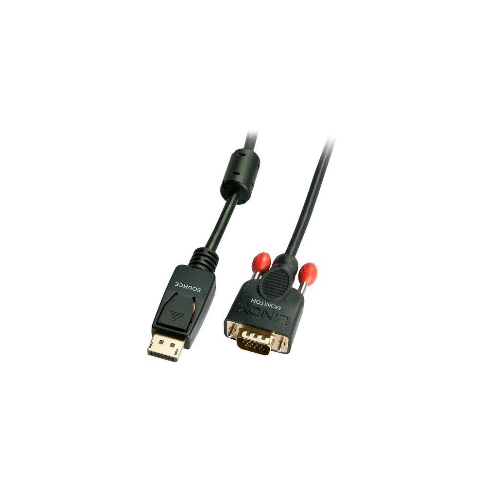 CAVO LINDY DISPLAYPORT TO VGA, M/M, 2MT, NERO, 41942