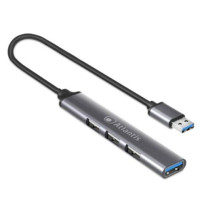 HUB ATLANTIS P014-UH313 4 porte USB 1x3.0 3x2.0 cavo finitura alluminio
