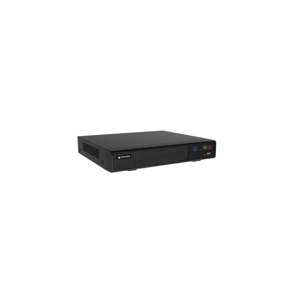 NVR 9 CANALI ATLANTIS A11-NVR0904P-AK di cui 4 canali PoE risoluzione max 8Mpx 25fps Switch 4 porte PoE 45W uscita HDMI-4K/VGA