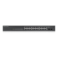 GS-1900-24 v2 - Switch Web Managed 24 porte Gigabit + 2 porte SFP Gigabit - Supporto IPv6, VLAN - Design senza ventole, Rack