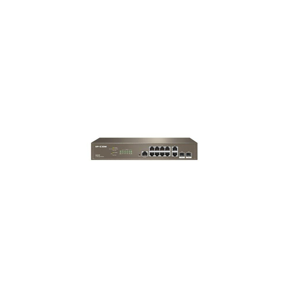 SWITCH IP-COM G5312F 10P GIGABIT+2P SFP 1P Console, 13-inch rack-mountable Case Metallo L3 Cloud Managed