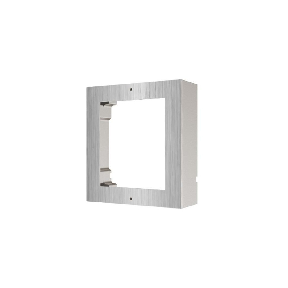 HIKVISION Cornice 1 modulo. Contiene cornice e scatola da parete per posto esterno silver in alluminio - DS-KD-ACW1/S