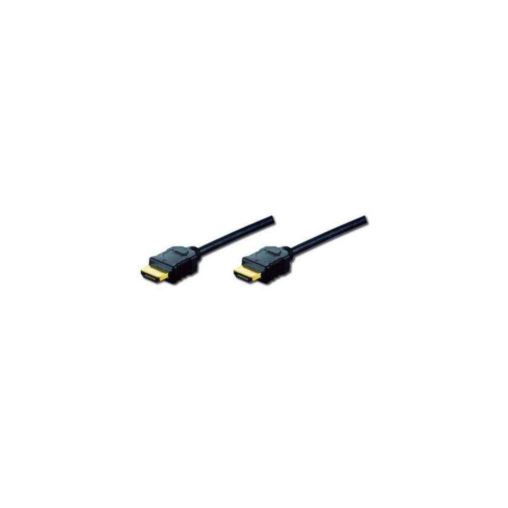 CAVO DIGITUS HDMI TO HDMI,M/M, 2MT, 4K 3D ETHERNET, CONNETTORI DORATI,TRIPLA SCHERMATURA, NERO, AK330107020S