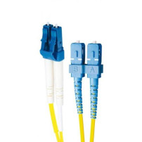 Bretella di conness. e permutaz. a 2 fibre ottiche MONOMODALE OS2 connett. LC DUPLEX/SC DUPLEX 2m guaina esterna LSZH IEC60332-1