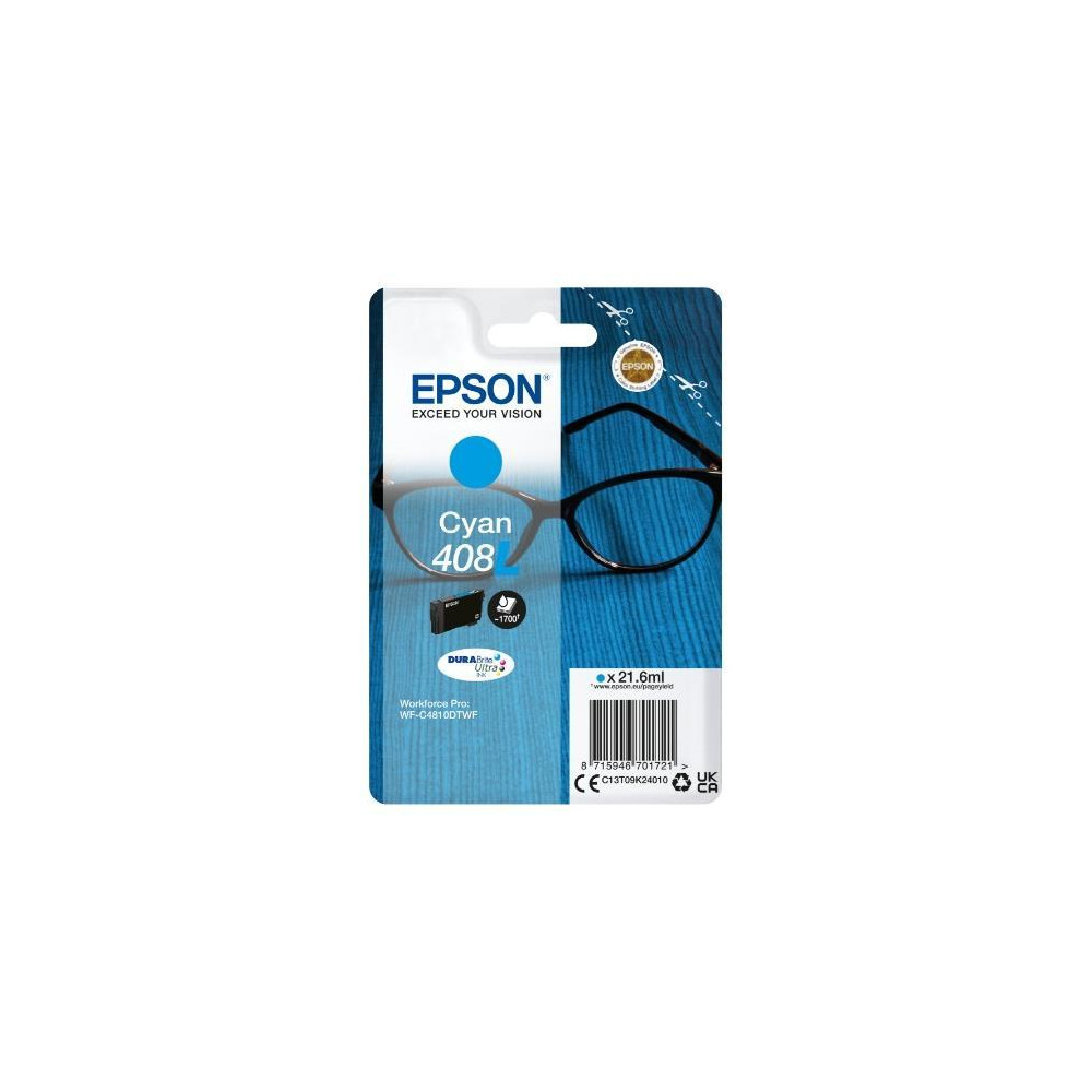 ORIGINAL Epson Cartuccia d'inchiostro ciano C13T09K24010 408L ~1700 Seiten 21,6ml