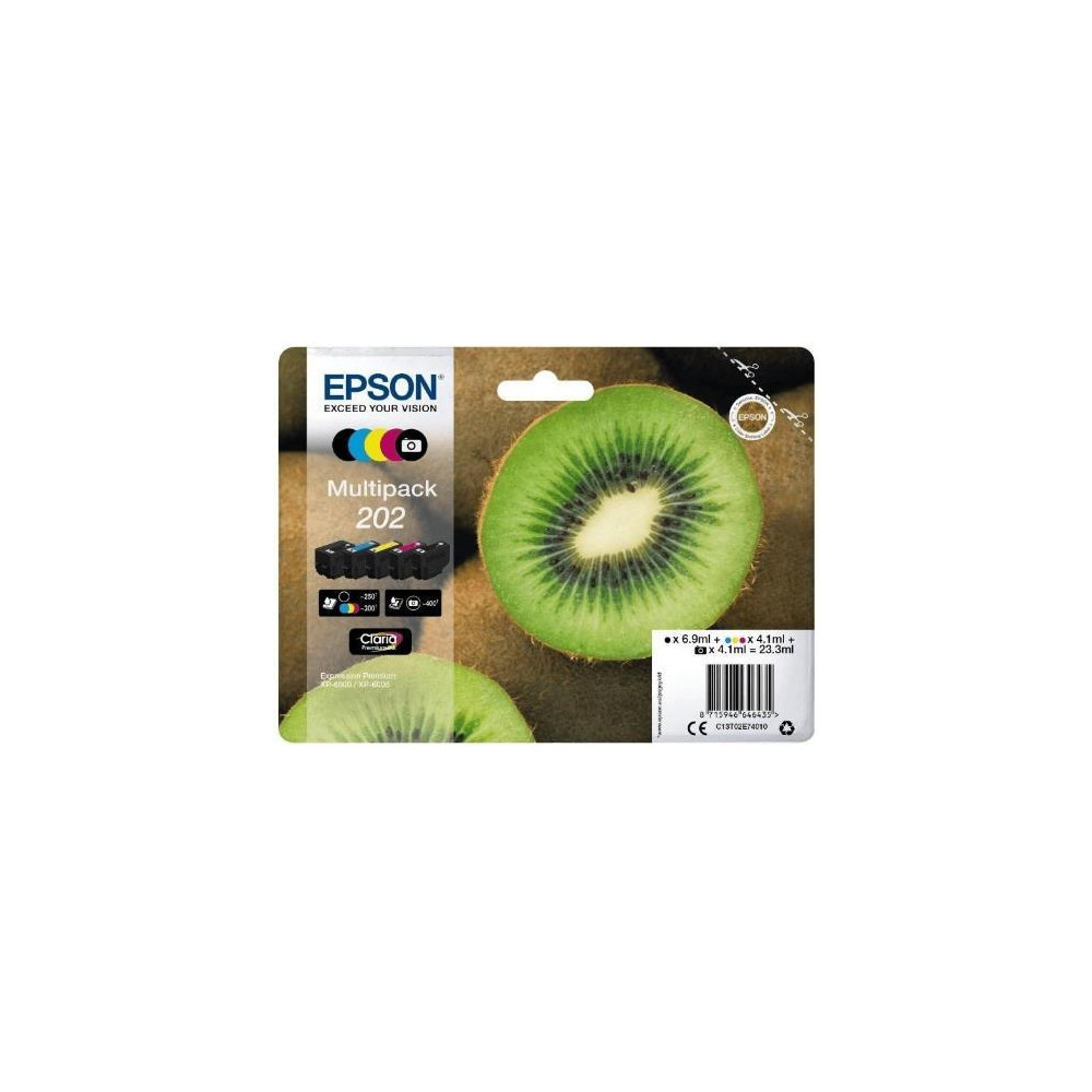 ORIGINAL Epson Multipack nero / ciano / magenta / giallo C13T02E74010 202 ~1550 Seiten