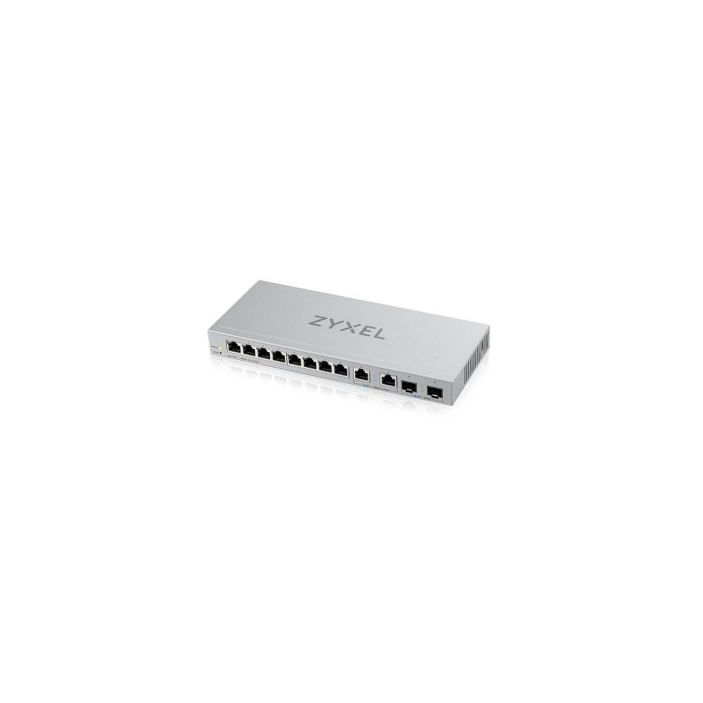 XGS1210-12 - Switch SMART MANAGED, 8 porte Gigabit, 2 porte 2.5GbE, 2 porte SFP+ 10GbE, - Easy Manag per VLAN, QoS - fanless