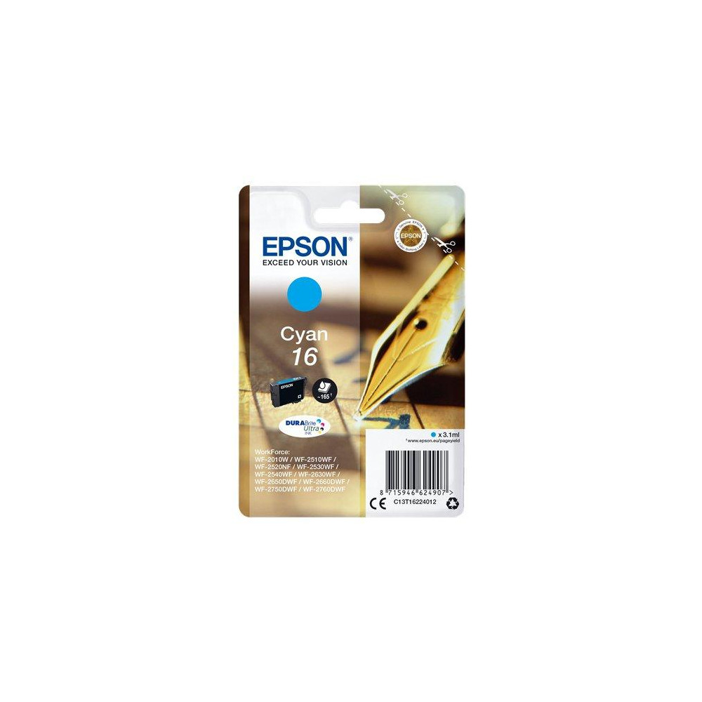 ORIGINAL Epson Cartuccia d'inchiostro ciano C13T16224012 16 ~165 Seiten 3,1ml standard