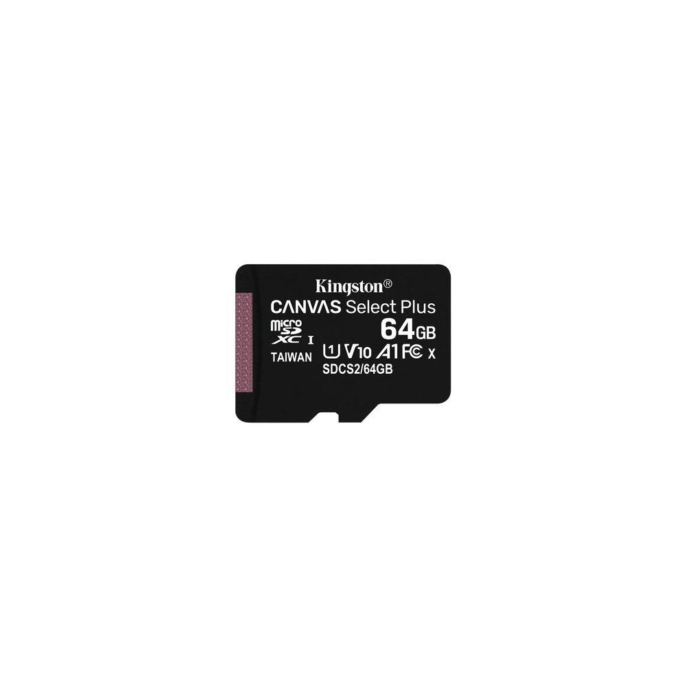 SD-MICRO KINGSTON  64GB CLASS 10 UHS-I 80MB/s + ADATTATORE Canvas Select Plus - SDCS2/64GB