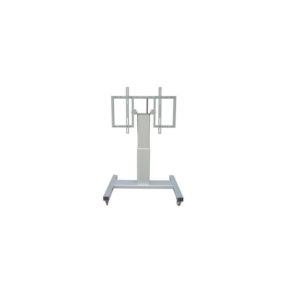 SUPPORTO MOBILE MOTORIZZATO ATLANTE X SCHERMO PIATTO 42''-90'' REG. IN H. RIBALT FINO A 90° TIPO TAVOLO, PORTATA 150 KG, ARGENTO