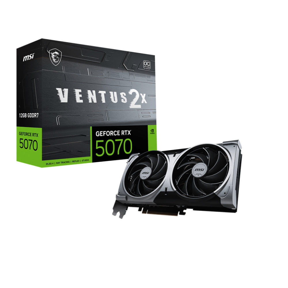 VGA MSI GeForce® RTX 5070 12GB VENTUS 2X OC VGA MSI GeForce® RTX 5070 12GB VENTUS 2X OC
