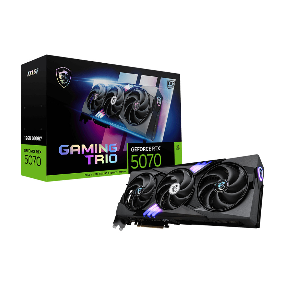 VGA MSI GeForce® RTX 5070 12GB GAMING TRIO OC