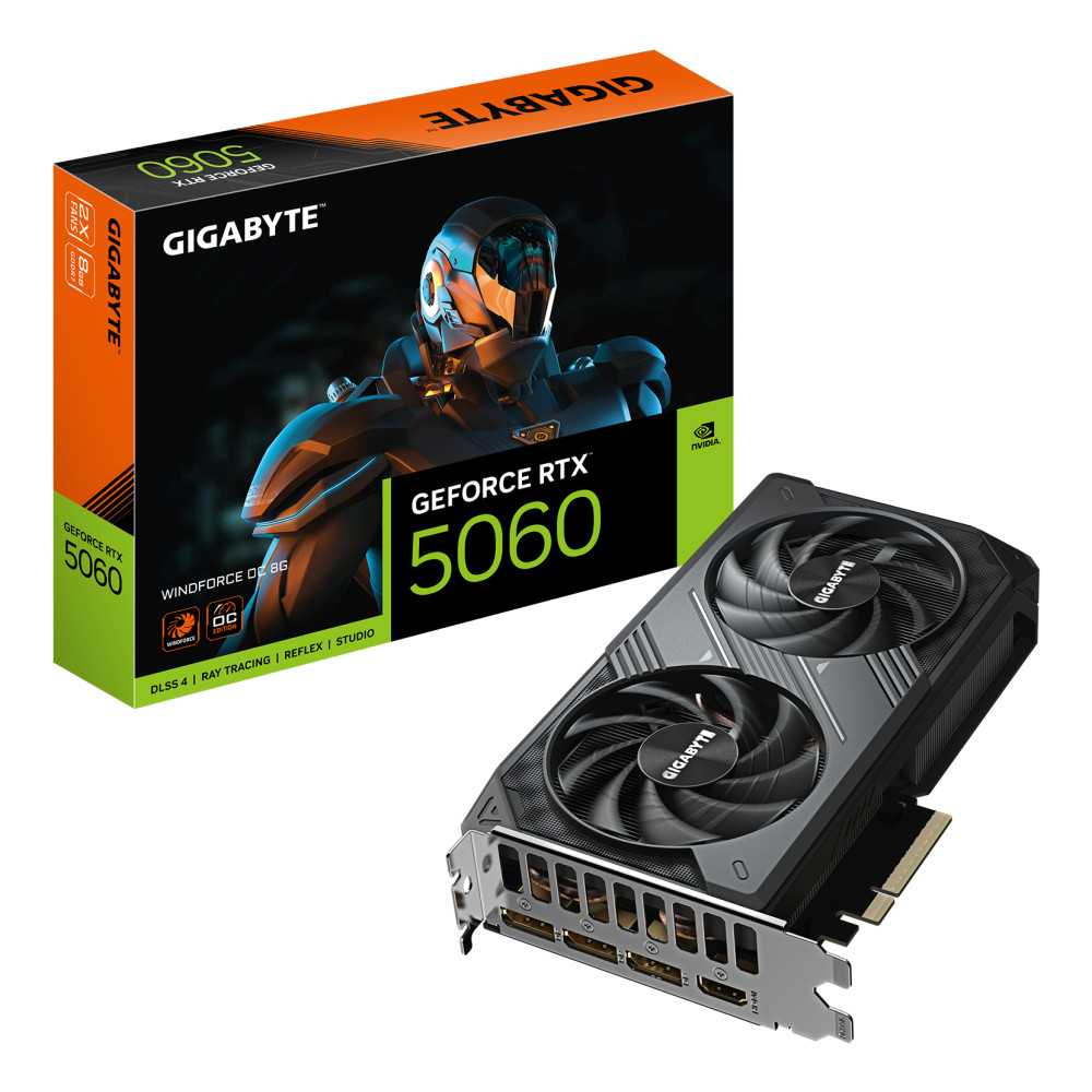 VGA Gigabyte GeForce® RTX 5060 8GB Windforce OC VGA Gigabyte GeForce® RTX 5060 8GB Windforce OC