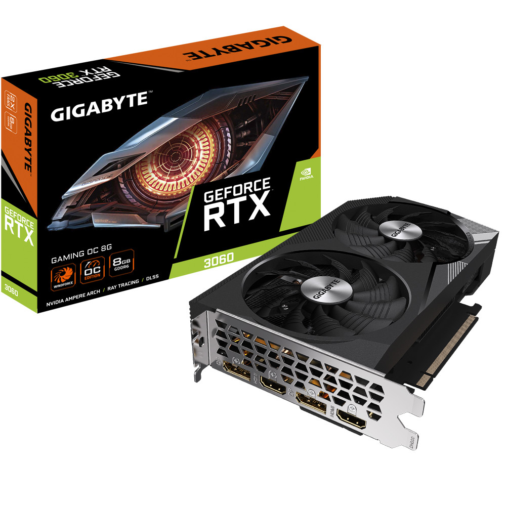 VGA Gigabyte GeForce® RTX 3060 8GB Gaming OC 2.0 VGA Gigabyte GeForce® RTX 3060 8GB Gaming OC 2.0