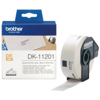 ORIGINAL Brother Etichette Nero su bianco DK-11201 etichette in carta per indirizzi, 29x90 mm bianco 400 et./ruolo