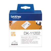 ORIGINAL Brother Etichette Nero su bianco DK-11202 etichette di spedizione, 62x100mm bianco 300 et./ruolo