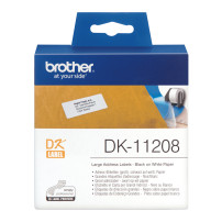 ORIGINAL Brother Etichette Nero su bianco DK-11208 etichette in carta per indirizzi, 38x90 mm bianco 400 et./ruolo