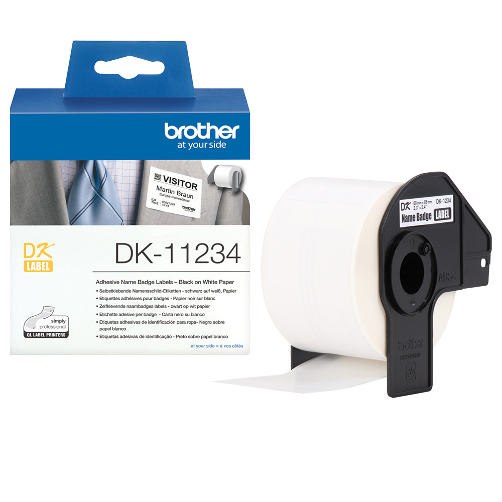 ORIGINAL Brother Etichette Nero su bianco DK-11234