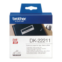 ORIGINAL Brother Etichette Nero su bianco DK-22211 etichetta a lunghezza continua, 29mm x 15,24 m bianco