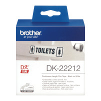 ORIGINAL Brother Etichette Nero su bianco DK-22212 etichetta a lunghezza continua, 62mm bianco 15,24m