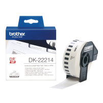 ORIGINAL Brother Etichette Nero su bianco DK-22214 etichetta a lunghezza continua, 12 mm bianco 30,48 m
