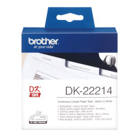 ORIGINAL Brother Etichette Nero su bianco DK-22214 etichetta a lunghezza continua, 12 mm bianco 30,48 m