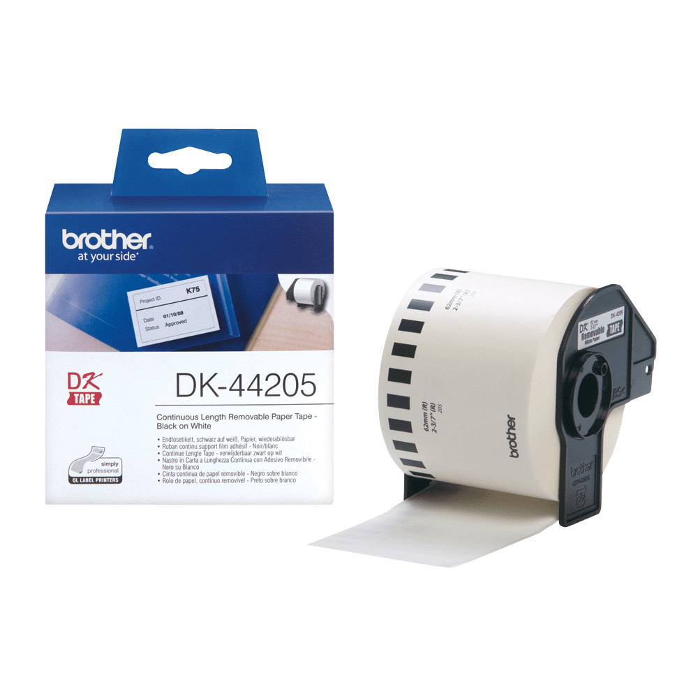 ORIGINAL Brother Etichette Bianco DK-44205