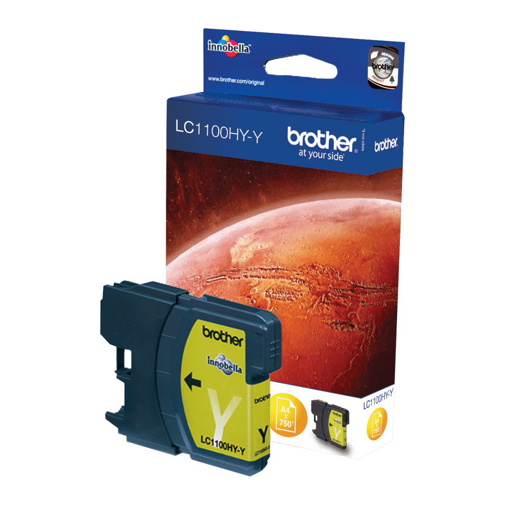 ORIGINAL Brother Cartuccia d'inchiostro giallo LC1100HYY LC-1100HY ~750 Seiten