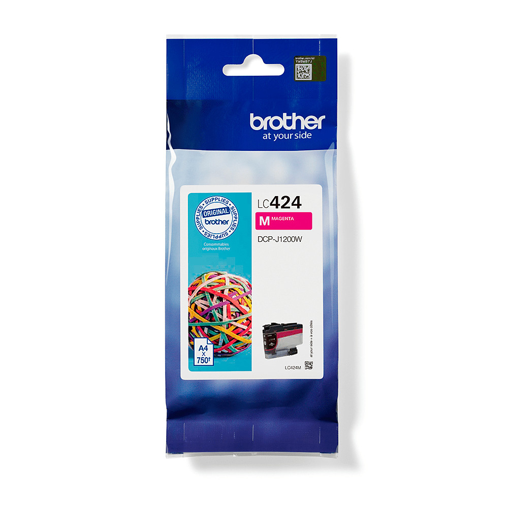 ORIGINAL Brother Cartuccia d'inchiostro magenta LC424M LC-424M ~750 Seiten