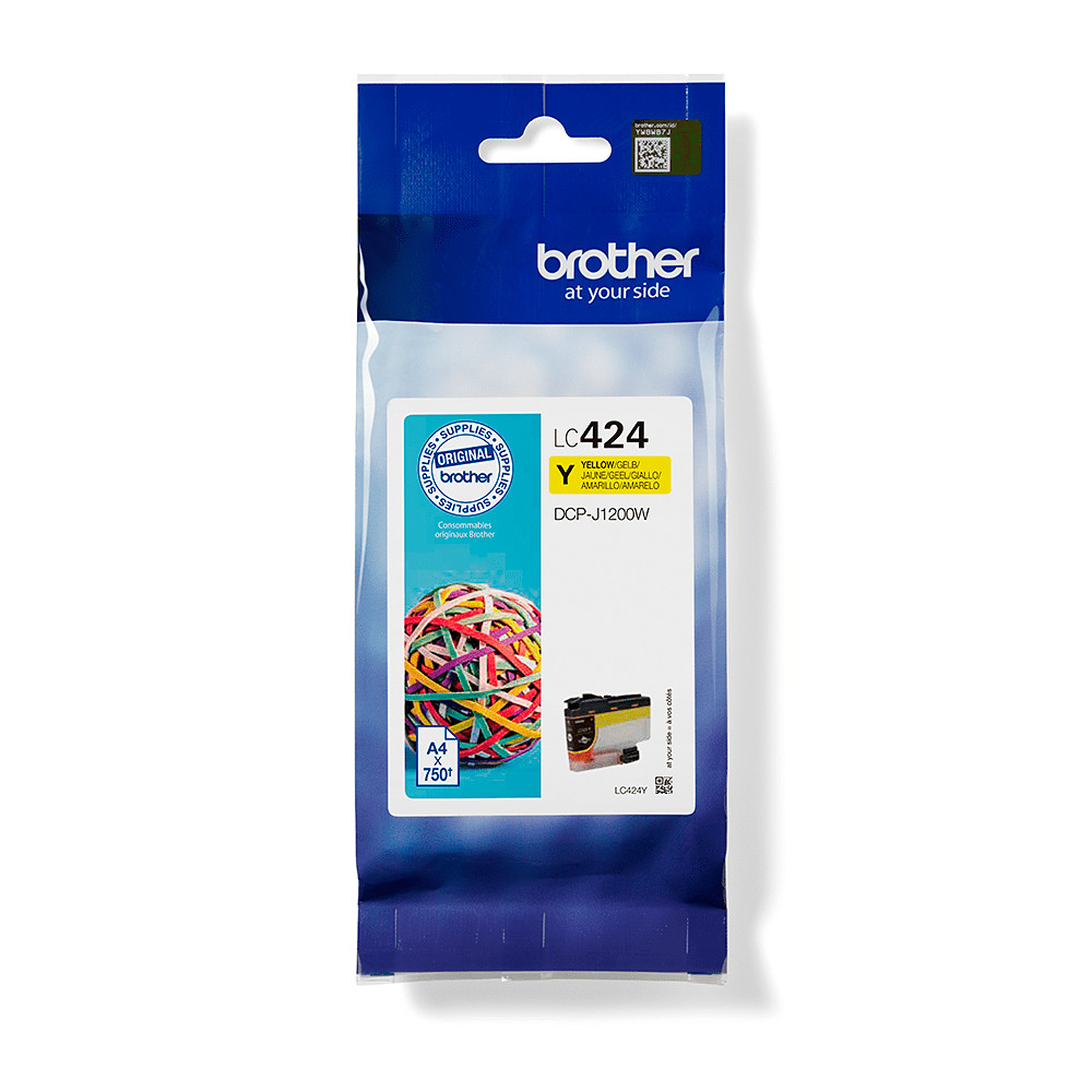 ORIGINAL Brother Cartuccia d'inchiostro giallo LC424Y LC-424Y ~750 Seiten