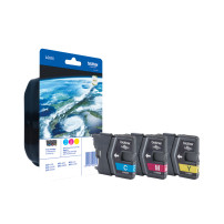 ORIGINAL Brother Multipack nero / ciano / magenta / giallo LC-985 LC985VALBPDR ~1080 Seiten 4 cartucce d'inchiostro LC-985: Bk+C