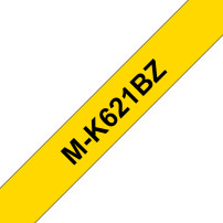 ORIGINAL Brother Nastro Nero su giallo M-K621BZ M-K621 9 mm x 8 m, non laminato