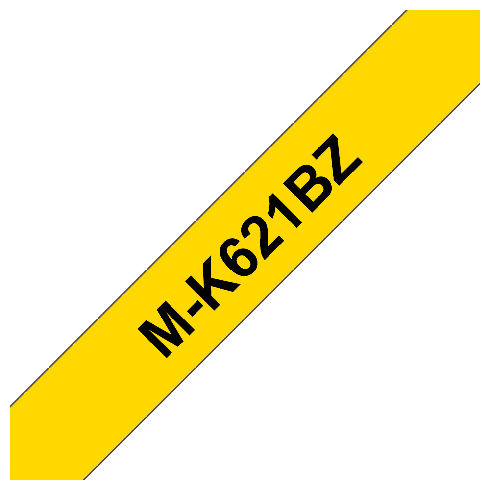 ORIGINAL Brother Nastro Nero su giallo M-K621BZ M-K621 9 mm x 8 m, non laminato