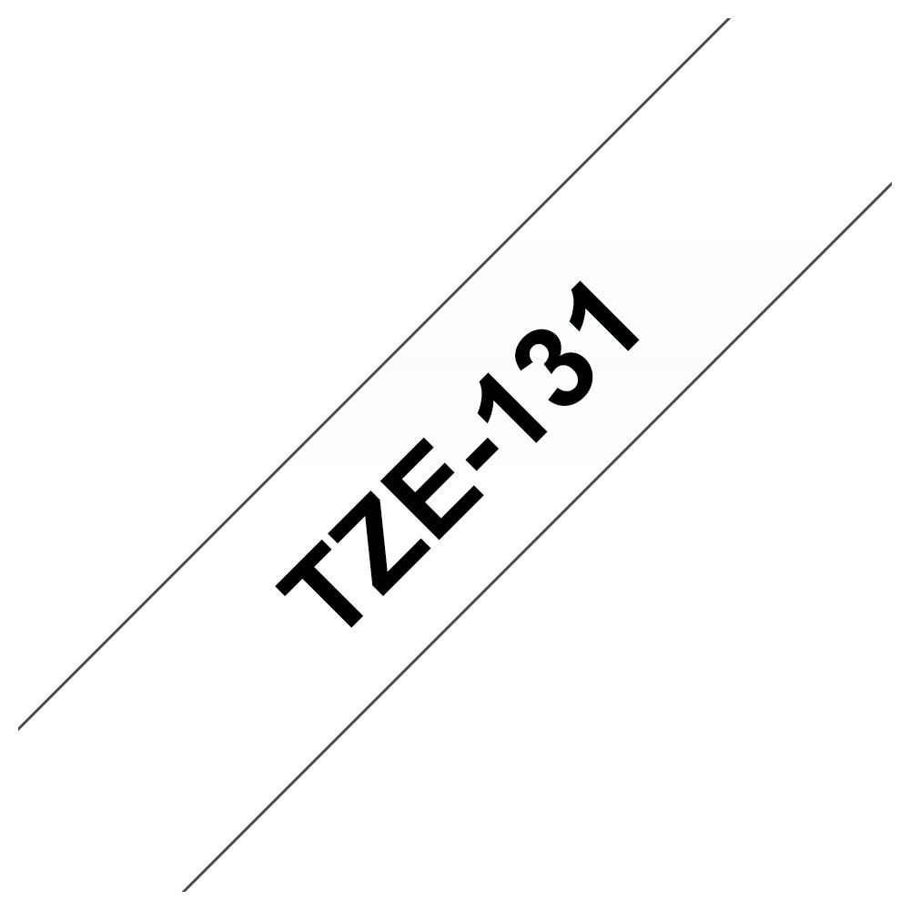 ORIGINAL Brother Nastro Nero su trasparente TZe-131 TZ-131 12 mm x 8 m, laminato