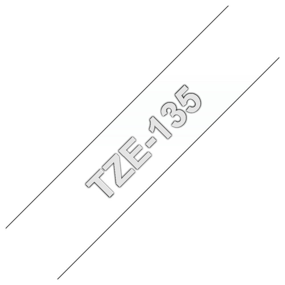ORIGINAL Brother Nastro Bianco su trasparente TZe-135 TZe-135 12 mm x 8 m, laminato