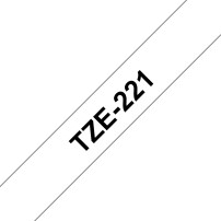 ORIGINAL Brother Nastro Nero su bianco TZe-221 TZ-221 9 mm x 8 m, laminato