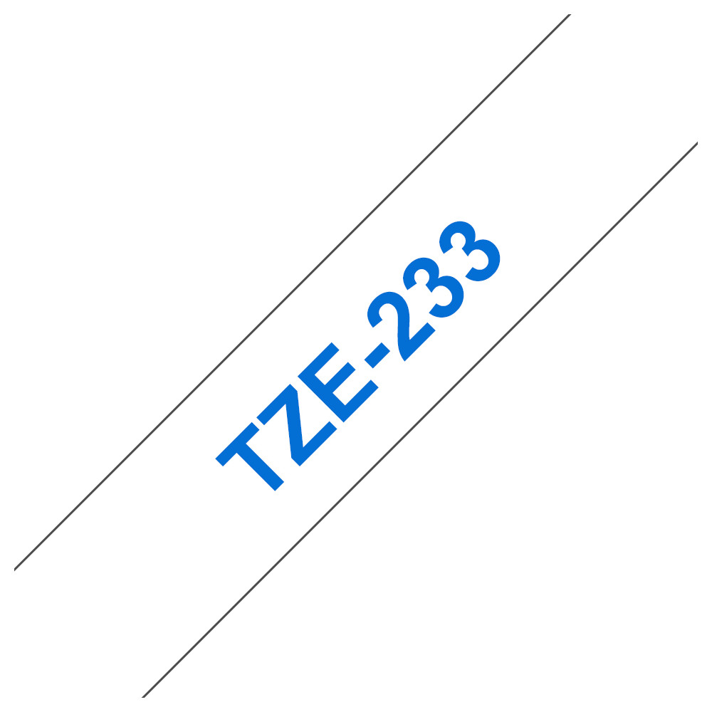 ORIGINAL Brother Nastro Blu su bianco TZe-233 TZ-233 12 mm x 8 m, laminato