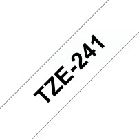 ORIGINAL Brother Nastro Nero su bianco TZe-241 TZ-241 18 mm x 8 m, laminato