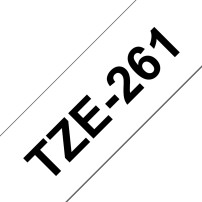 ORIGINAL Brother Nastro Nero su bianco TZe-261 TZ-261 36 mm x 8 m, laminato