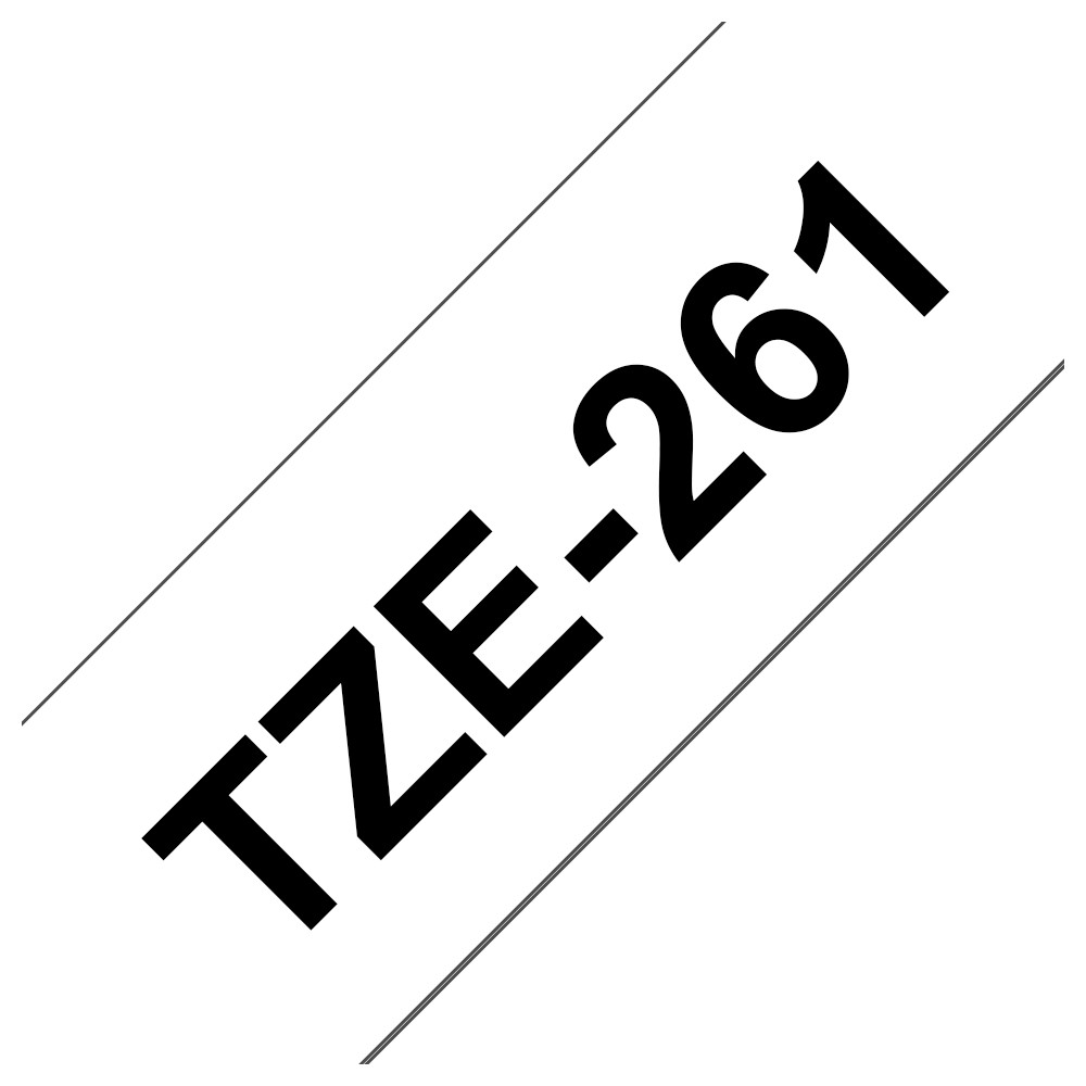 ORIGINAL Brother Nastro Nero su bianco TZe-261 TZ-261 36 mm x 8 m, laminato