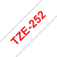 ORIGINAL Brother Nastro Rosso su bianco TZe-252 TZ-252 24 mm x 8 m, laminato