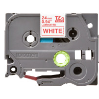 ORIGINAL Brother Nastro Rosso su bianco TZe-252 TZ-252 24 mm x 8 m, laminato