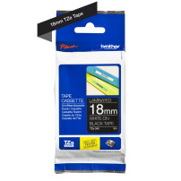 ORIGINAL Brother Nastro Bianco su nero TZe-345 TZ-345 18 mm x 8 m, laminato